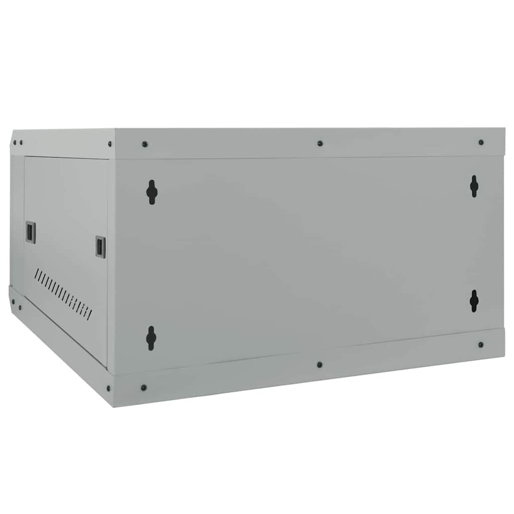 vidaXL Network Cabinet with Storage Grey 53 x 60 x 30 cm Steel 5