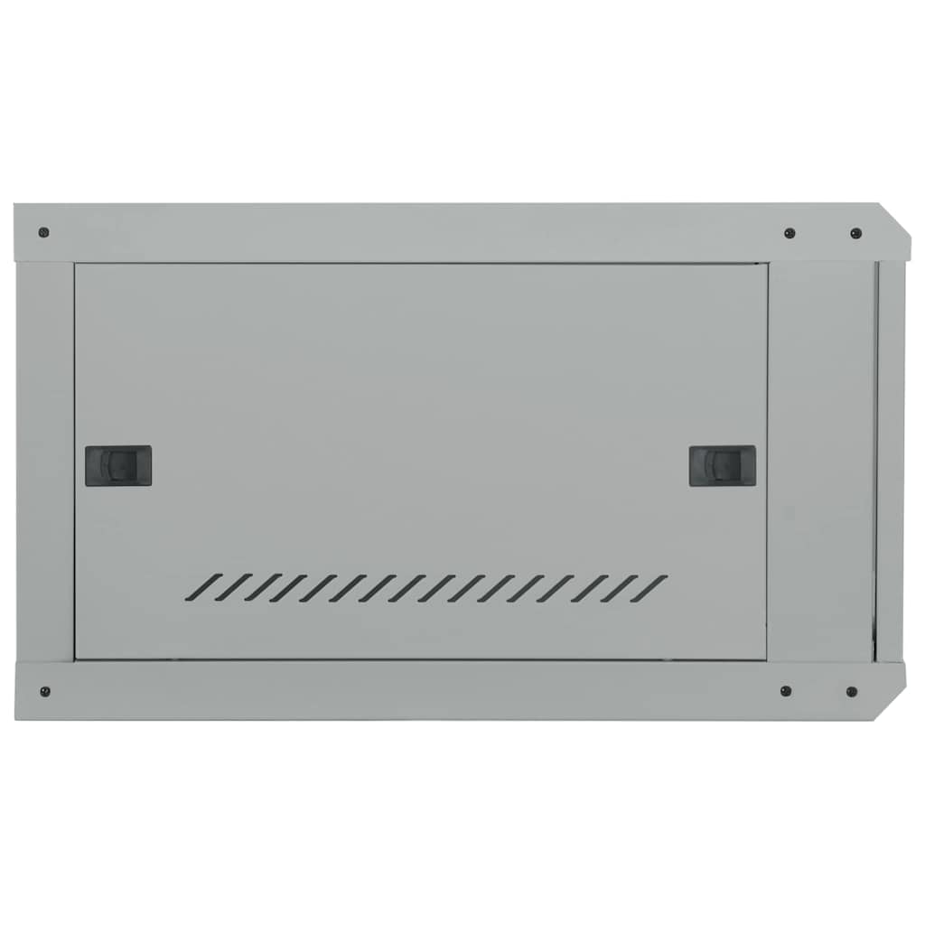 vidaXL Network Cabinet with Storage Grey 53 x 60 x 30 cm Steel 4