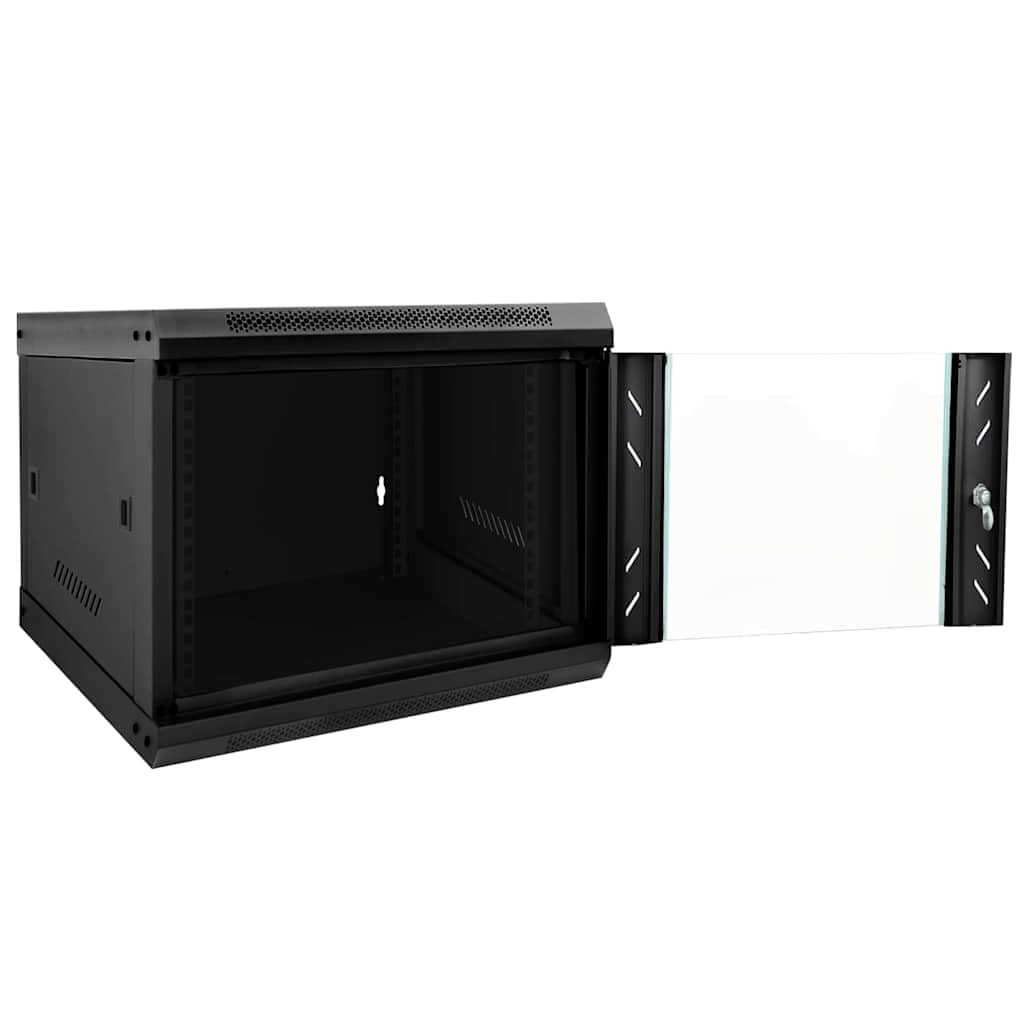 Network Cabinet with Storage Steel Black 53 cm 45 cm 60 cm
