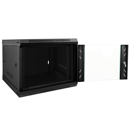 Network Cabinet with Storage Steel Black 53 cm 45 cm 60 cm