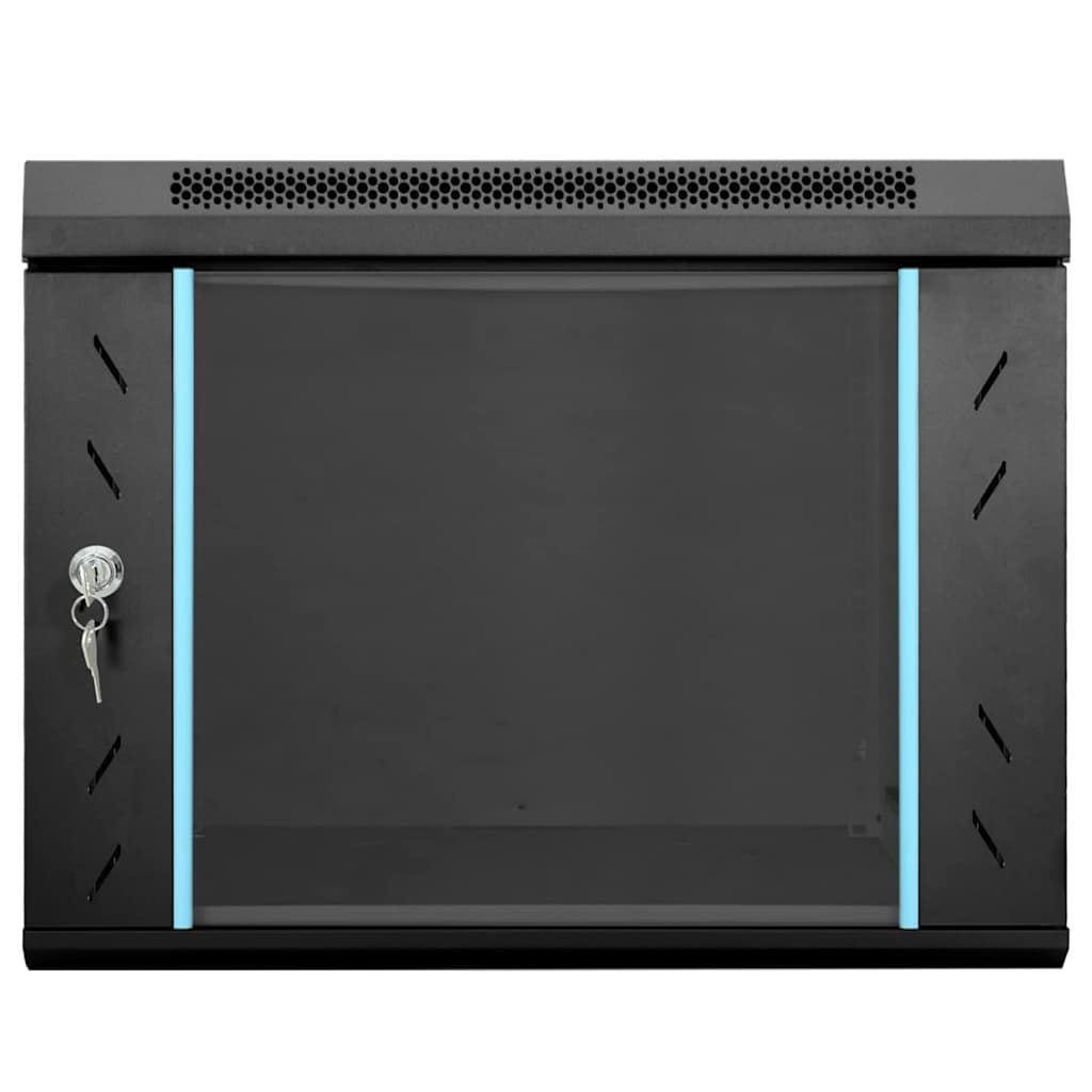Network Cabinet with Storage Steel Black 53 cm 45 cm 60 cm