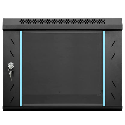 Network Cabinet with Storage Steel Black 53 cm 45 cm 60 cm