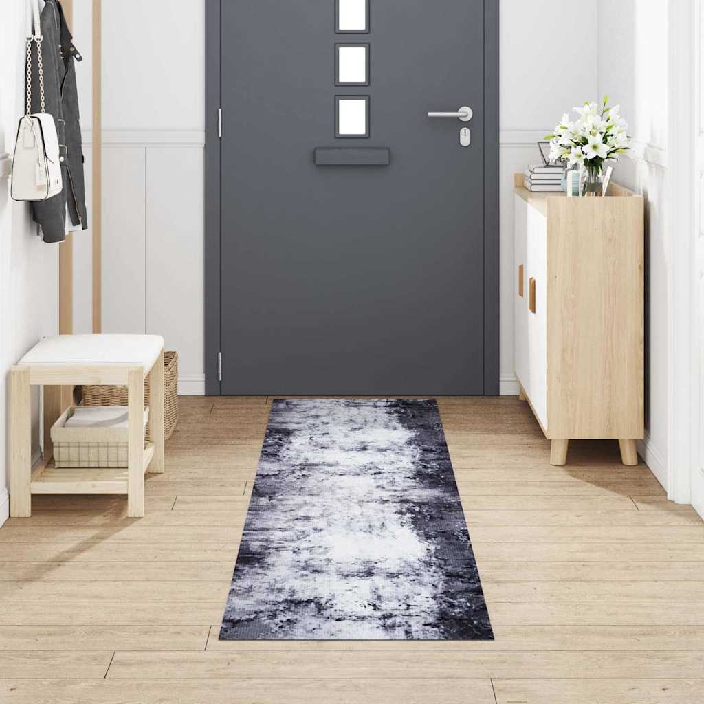 vidaXL Kitchen Rug Grey 300 x 60 cm Velvet 3