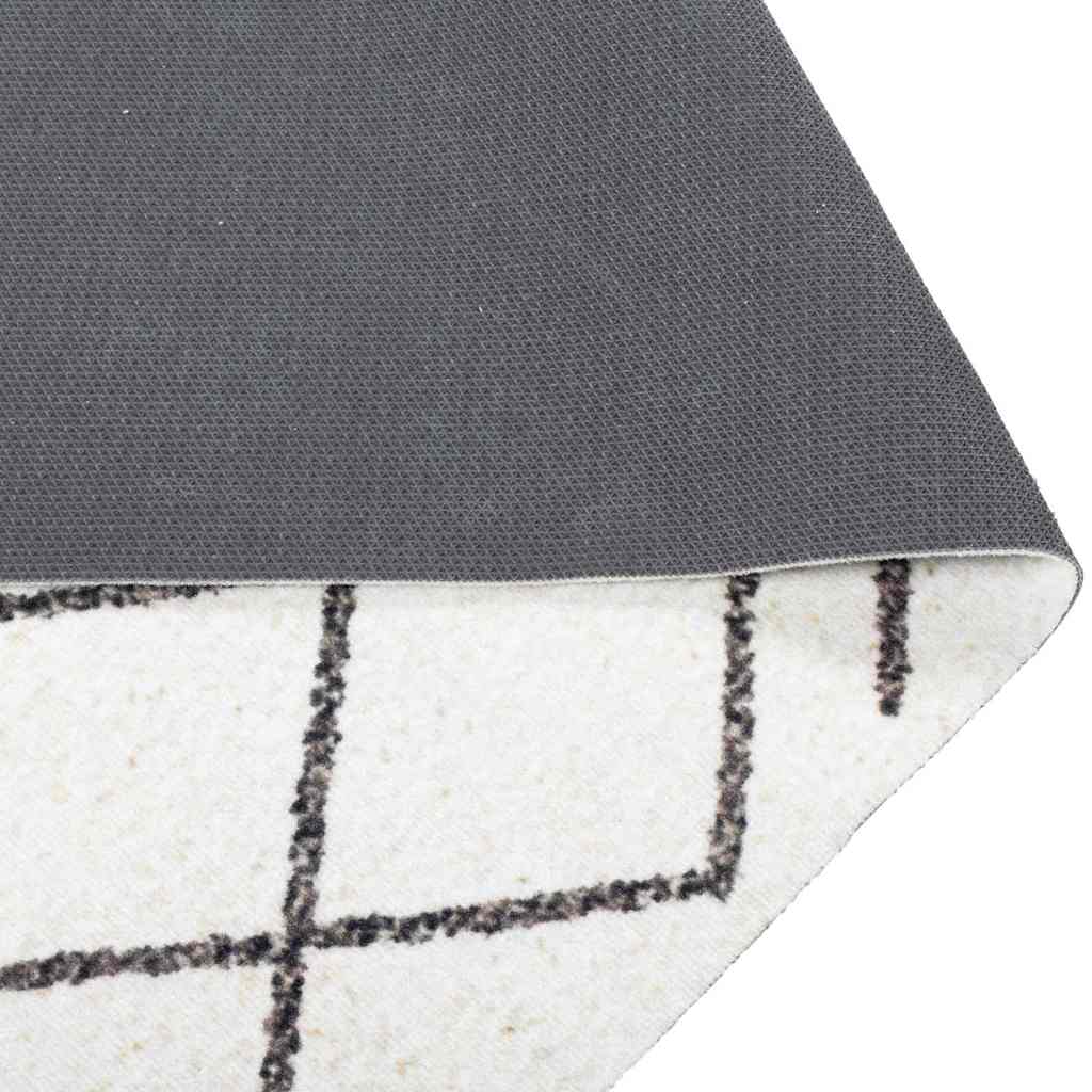 vidaXL Kitchen Rug White 300 x 60 cm Velvet 4