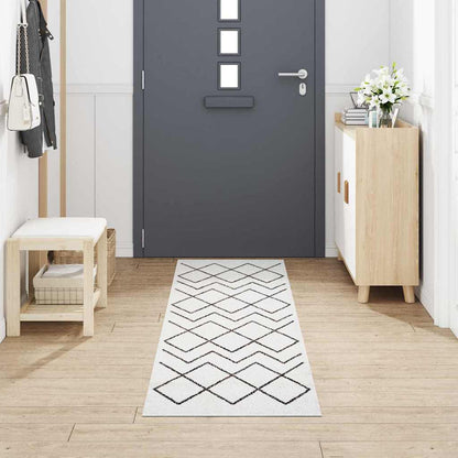 vidaXL Kitchen Rug White 300 x 60 cm Velvet 3