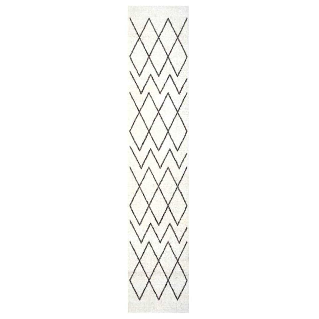 vidaXL Kitchen Rug White 300 x 60 cm Velvet 2