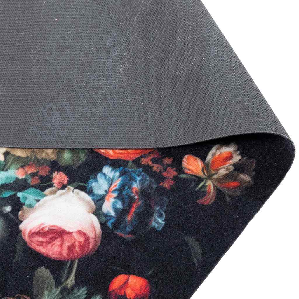 vidaXL Kitchen Rug Black 300 x 60 cm Velvet 4