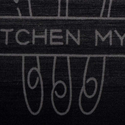 vidaXL Kitchen Rug Cutlery Black 300 x 60 cm Velvet 6