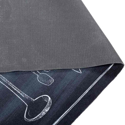 vidaXL Kitchen Rug Black 300 x 60 cm Velvet 4
