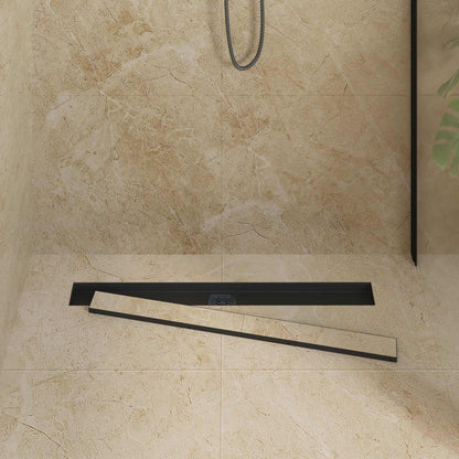 vidaXL Shower Drain 2-in-1 with 360° Siphon Black 80 cm 3