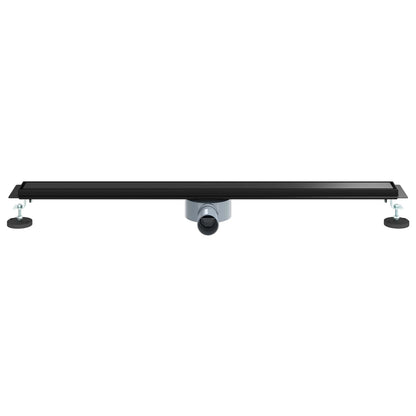 vidaXL Shower Drain 2-in-1 with 360° Siphon Black 90 cm 4