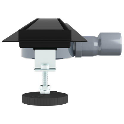vidaXL Shower Drain 2-in-1 with 360° Siphon Black 90 cm 5