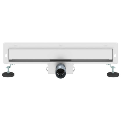vidaXL Wall Mounted Shower Drain Silver 50 cm Stainless Steel 304 4