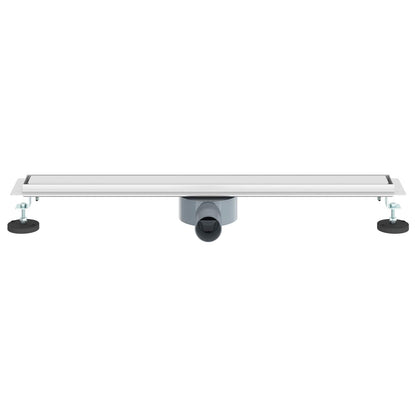 vidaXL Shower Drain 2-in-1 with 360° Siphon Silver 70 cm 4
