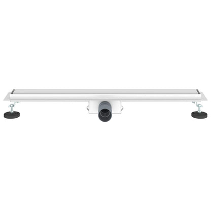 vidaXL 2 in 1 Shower Drain Silver 80 cm Stainless Steel 304 4