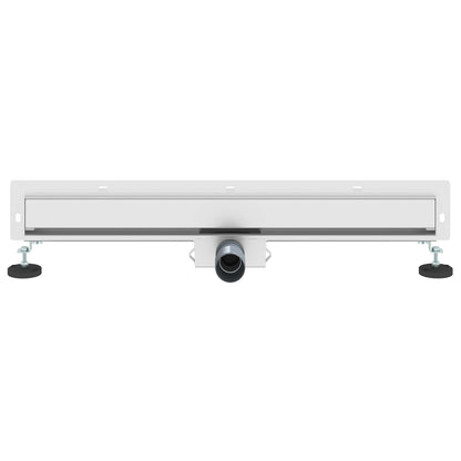 vidaXL Wall Mounted Shower Drain Silver 70 cm Stainless Steel 304 4