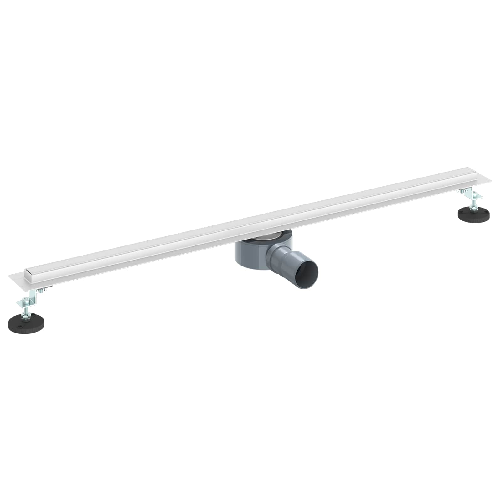 vidaXL 360° Shower Drain with Slim Model Silver 90 cm 2