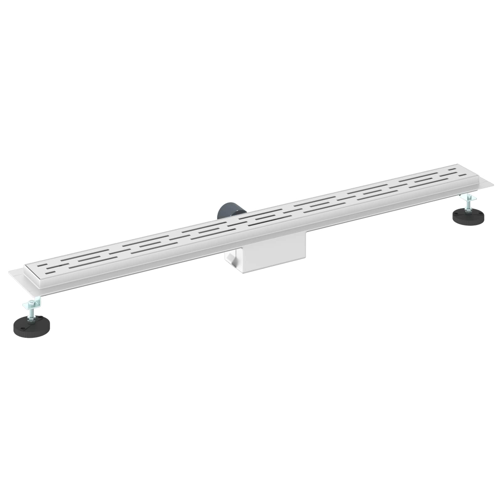 vidaXL Shower Drain with Line Design Silver 90 cm Stainless Steel 304 6