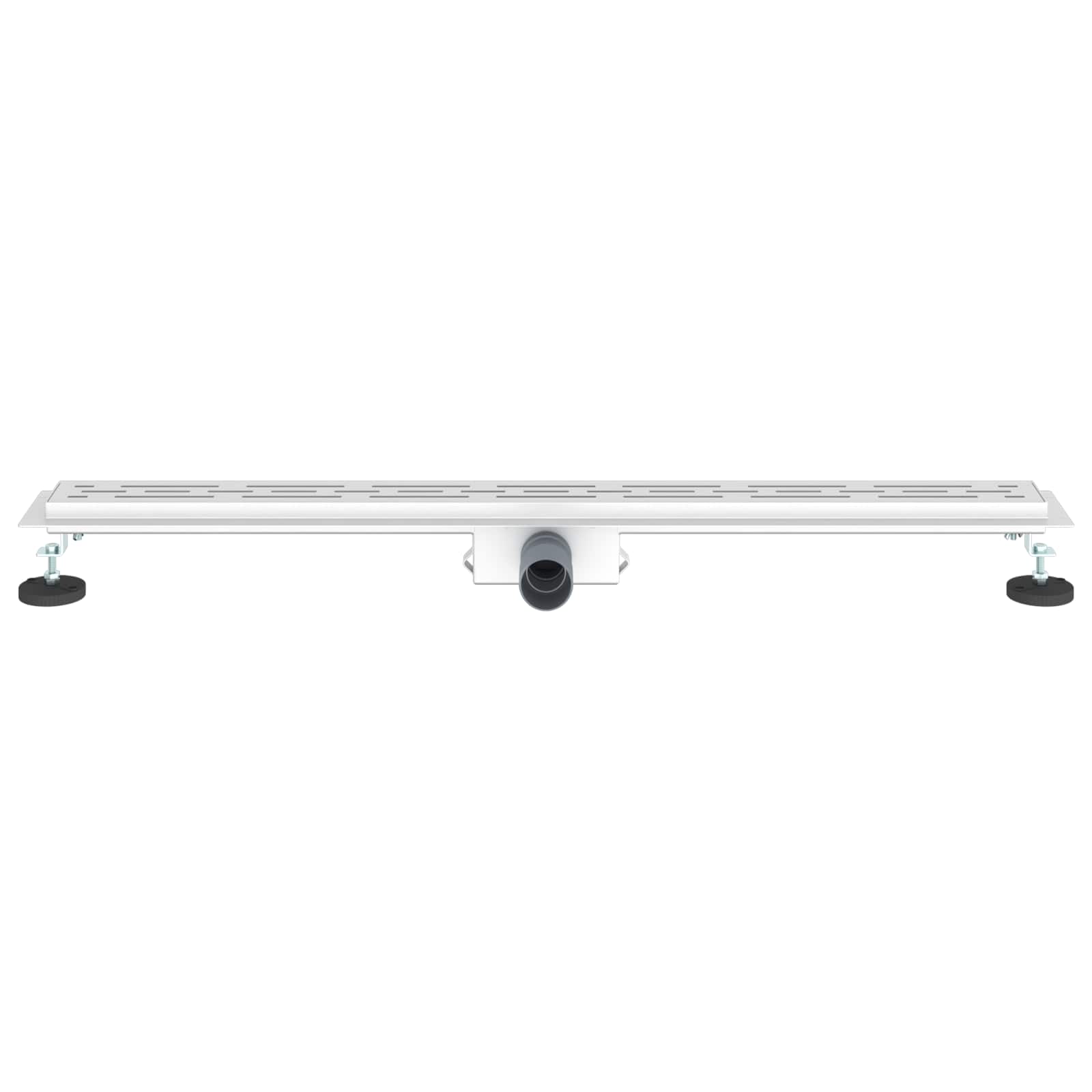 vidaXL Shower Drain with Line Design Silver 90 cm Stainless Steel 304 4