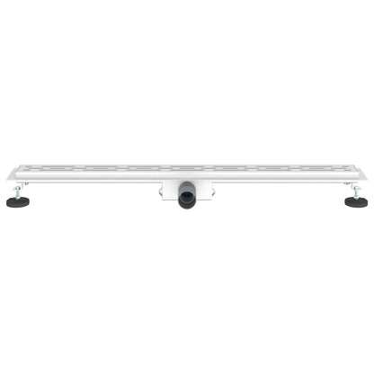 vidaXL Shower Drain with Line Design Silver 90 cm Stainless Steel 304 4