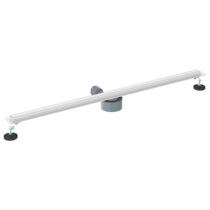 vidaXL 360° Shower Drain with Slim Model Silver 100 cm 6