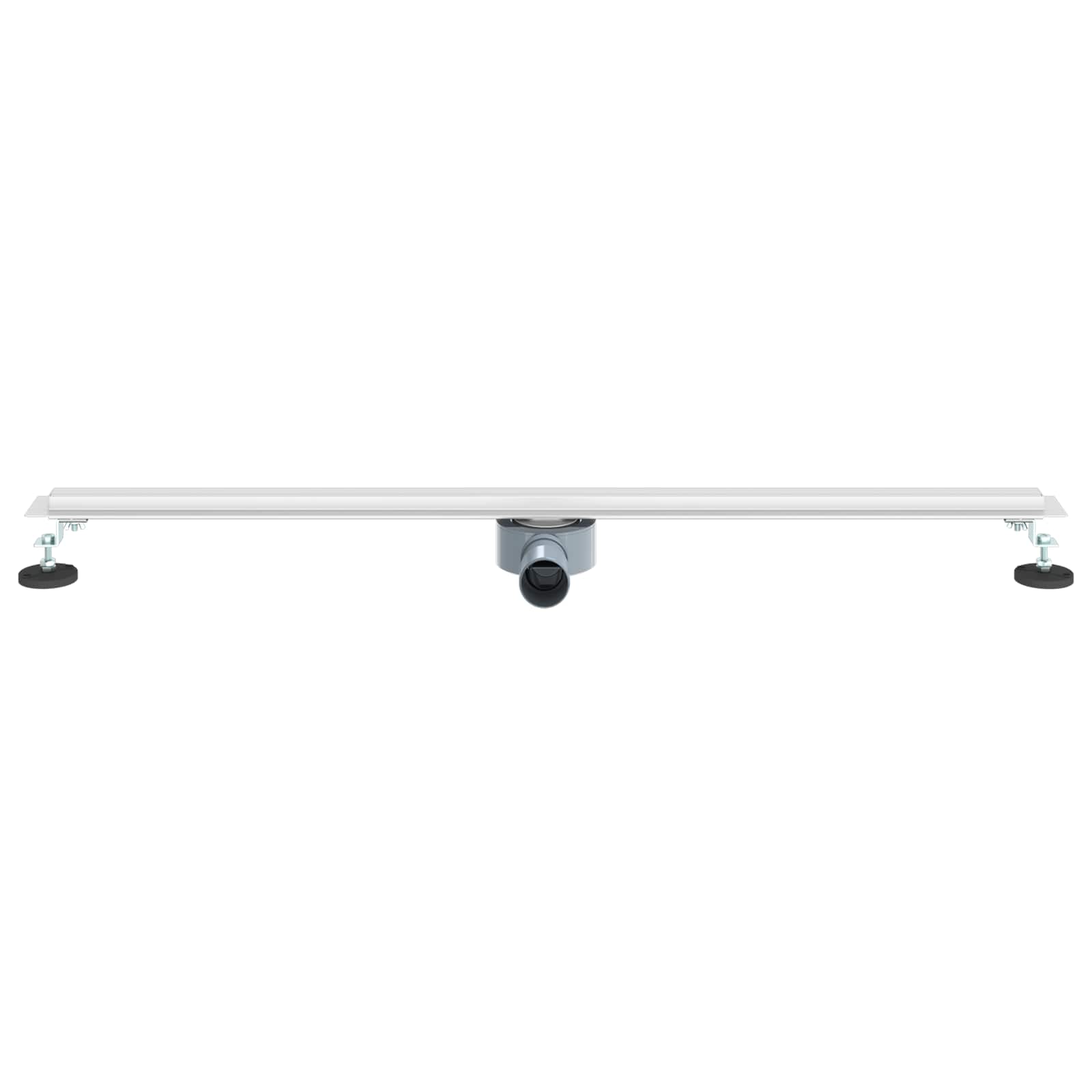 vidaXL 360° Shower Drain with Slim Model Silver 100 cm 4