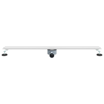 vidaXL 360° Shower Drain with Slim Model Silver 100 cm 4