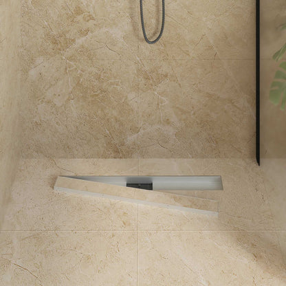 vidaXL 2 in 1 Shower Drain Silver 70 cm Stainless Steel 304 3