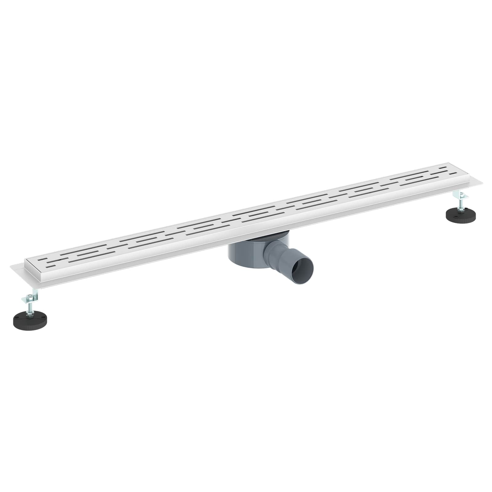 vidaXL Shower Drain Line Design with 360° Siphon Silver 90 cm 2