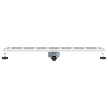 vidaXL Shower Drain Line Design with 360° Siphon Silver 90 cm 4