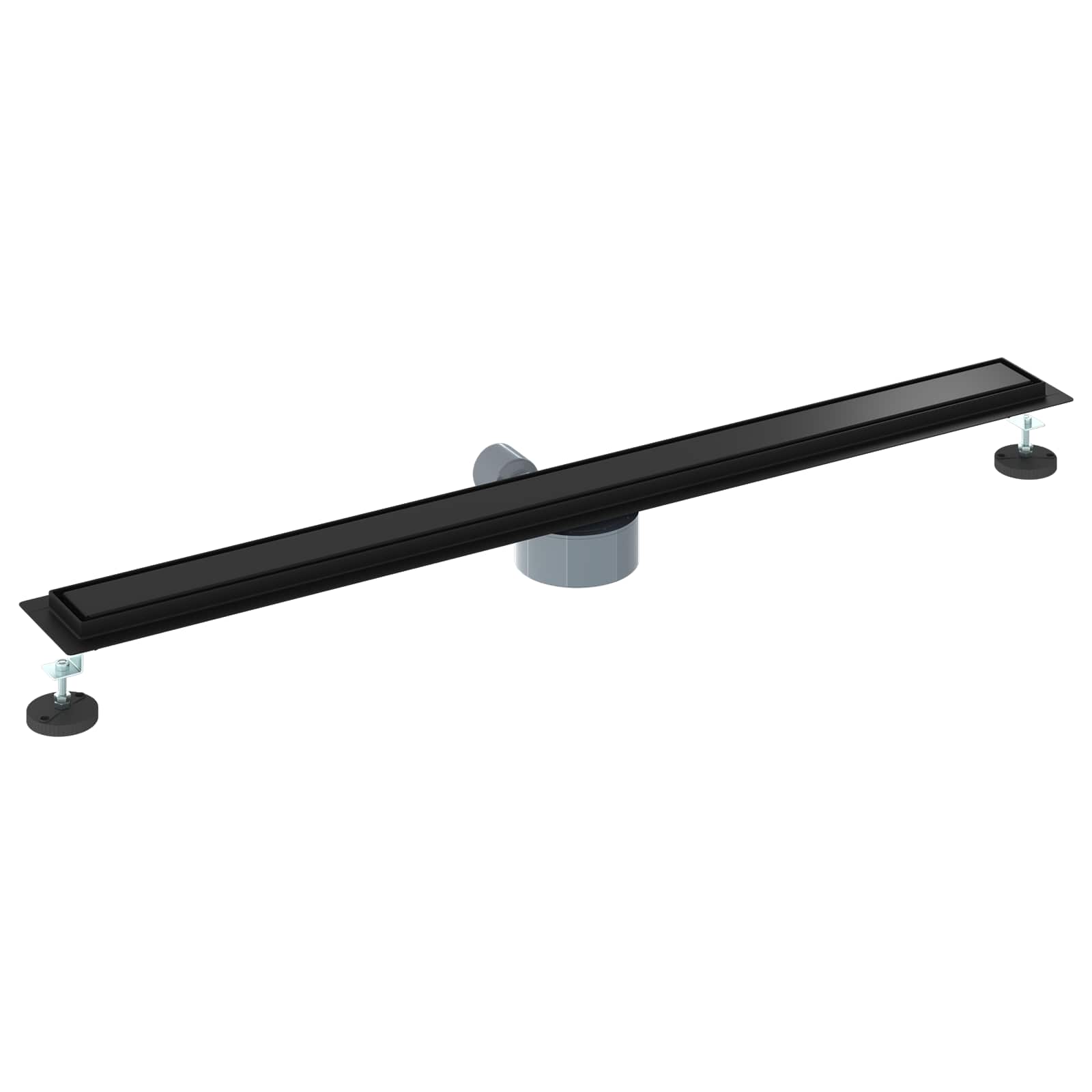 vidaXL Shower Drain 2-in-1 with 360° Siphon Black 100 cm 6