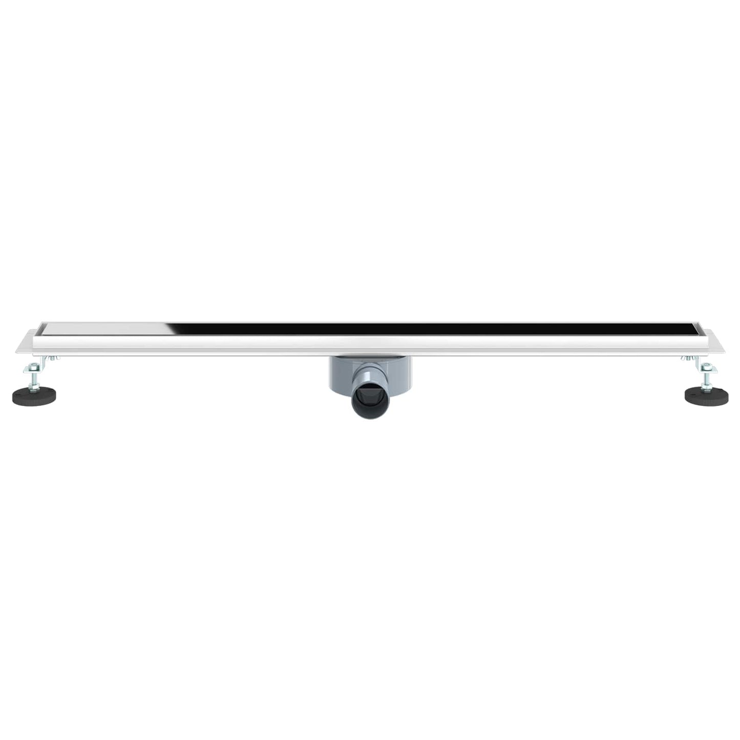 vidaXL Shower Drain Glass Cover with 360° Siphon Black 90 cm 4