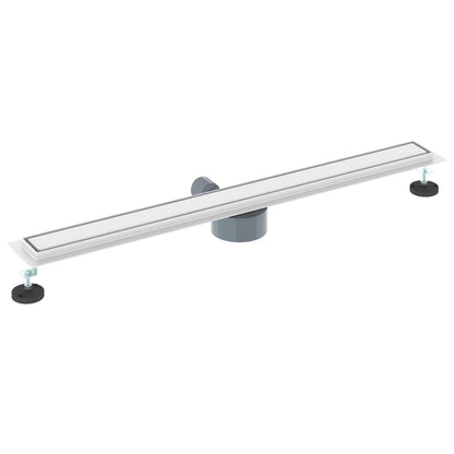 vidaXL Shower Drain 2-in-1 with 360° Siphon Silver 90 cm 6