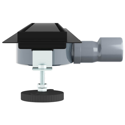 vidaXL Shower Drain 2-in-1 with 360° Siphon Black 70 cm 5