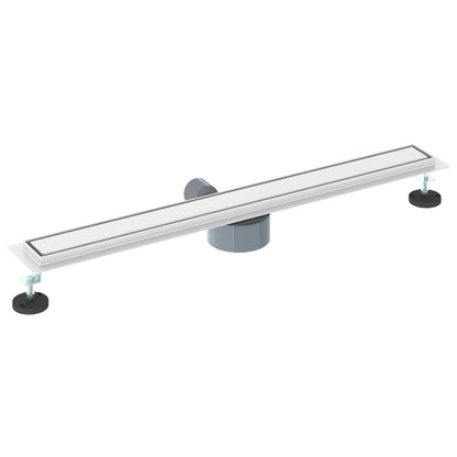 vidaXL Shower Drain 2-in-1 with 360° Siphon Silver 80 cm 6