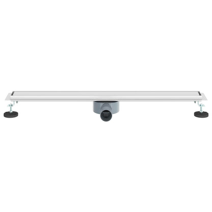 vidaXL Shower Drain 2-in-1 with 360° Siphon Silver 80 cm 4