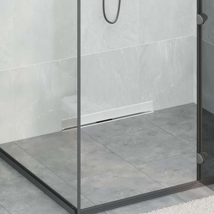 vidaXL Wall Mounted Shower Drain Silver 60 cm Stainless Steel 304 1
