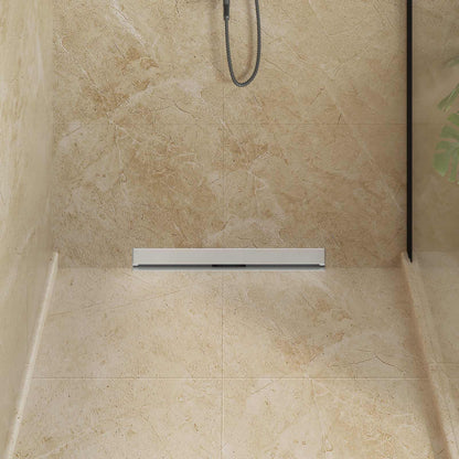 vidaXL Wall Mounted Shower Drain Silver 60 cm Stainless Steel 304 3