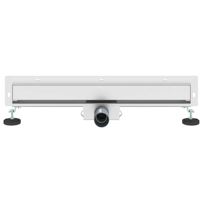 vidaXL Wall Mounted Shower Drain Silver 60 cm Stainless Steel 304 4