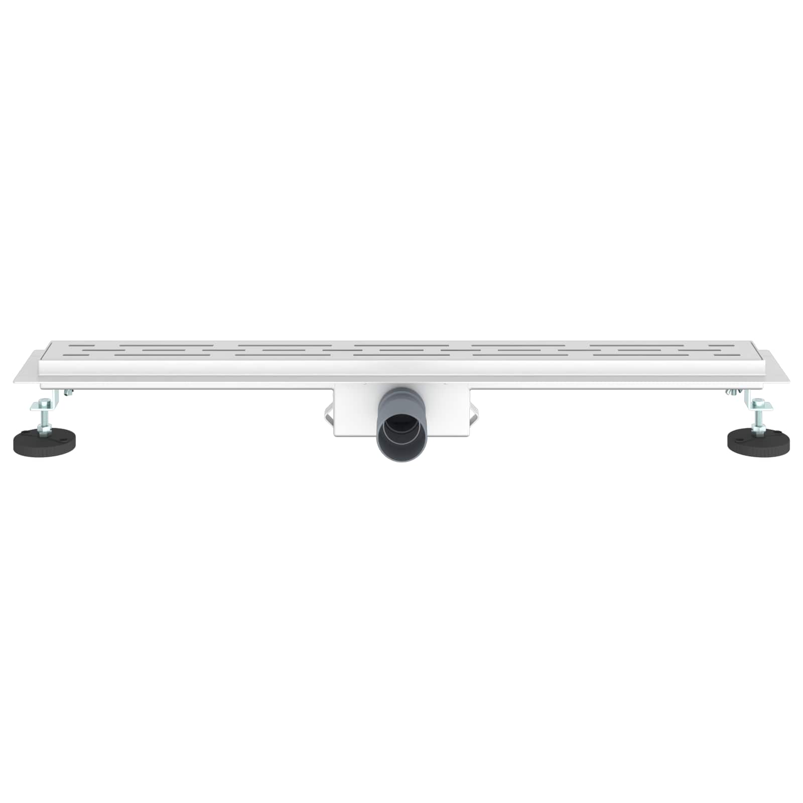 vidaXL Shower Drain with Line Design Silver 80 cm Stainless Steel 304 4