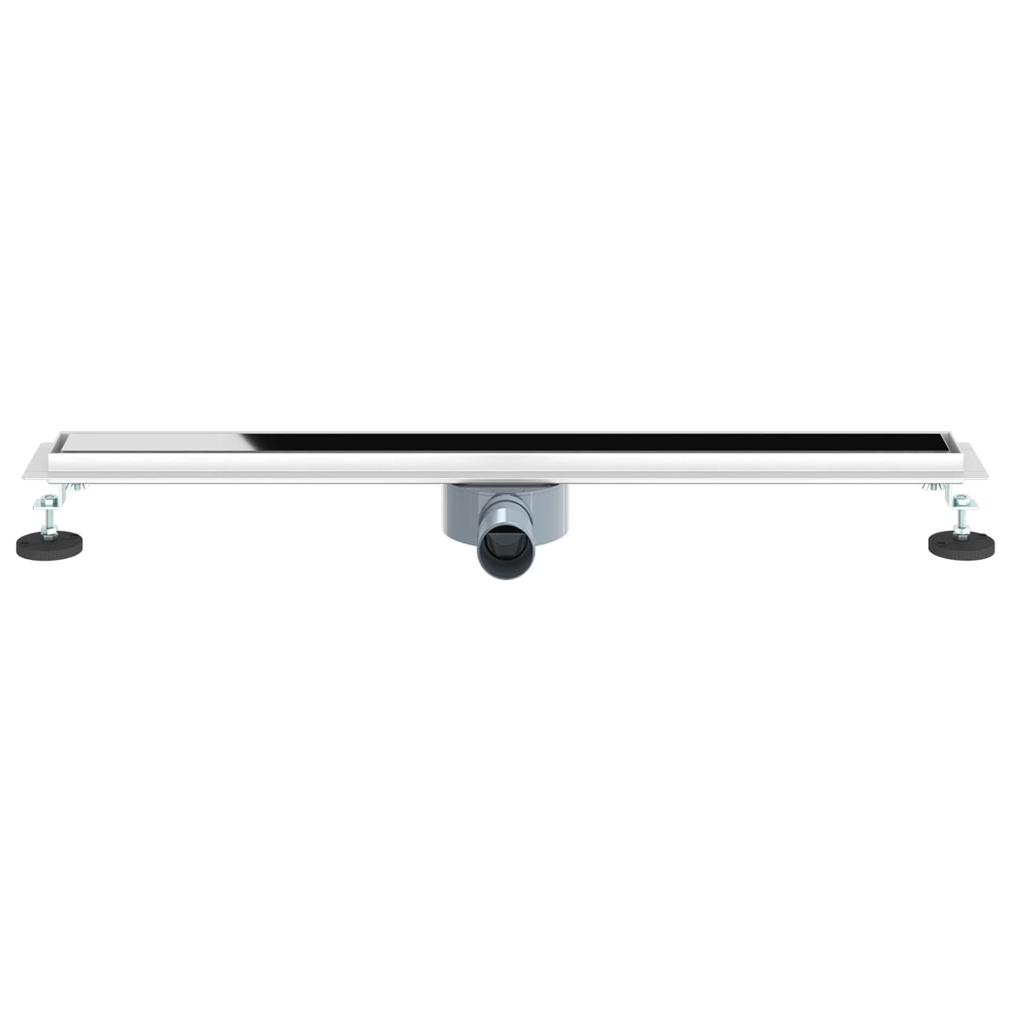 vidaXL Shower Drain Glass Cover with 360° Siphon Black 80 cm 4