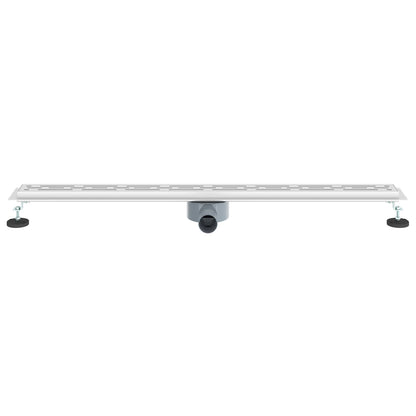 vidaXL Shower Drain Line Design with 360° Siphon Silver 100 cm 4