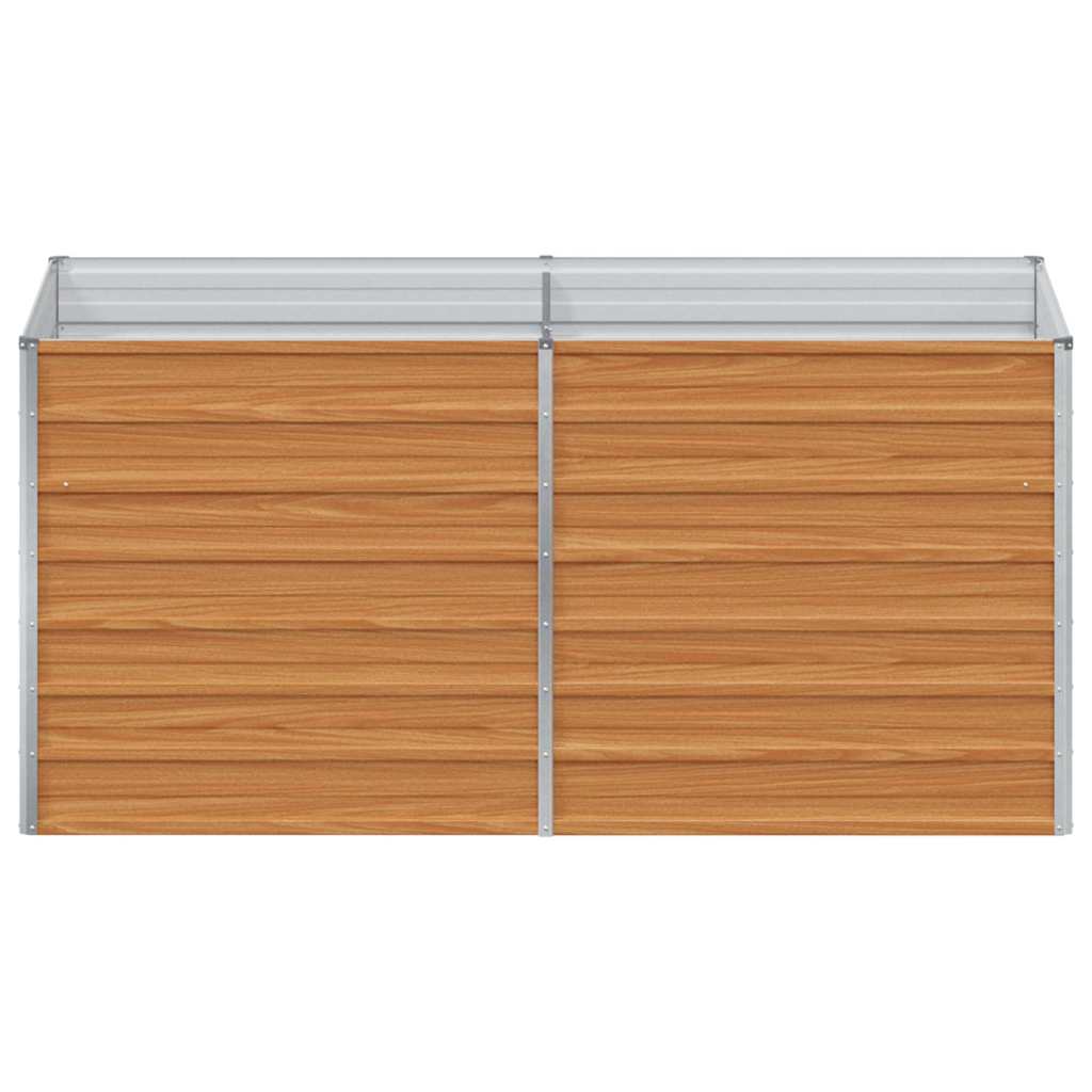 vidaXL Garden Raised Bed Light Brown 160 x 80 x 77 cm Galvanised Steel 5