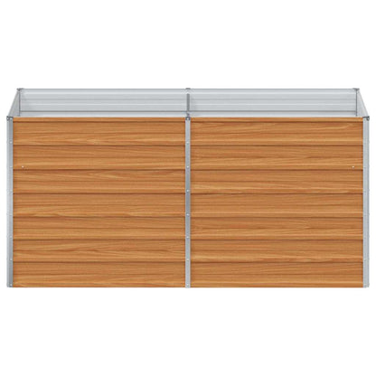 vidaXL Garden Raised Bed Light Brown 160 x 80 x 77 cm Galvanised Steel 5