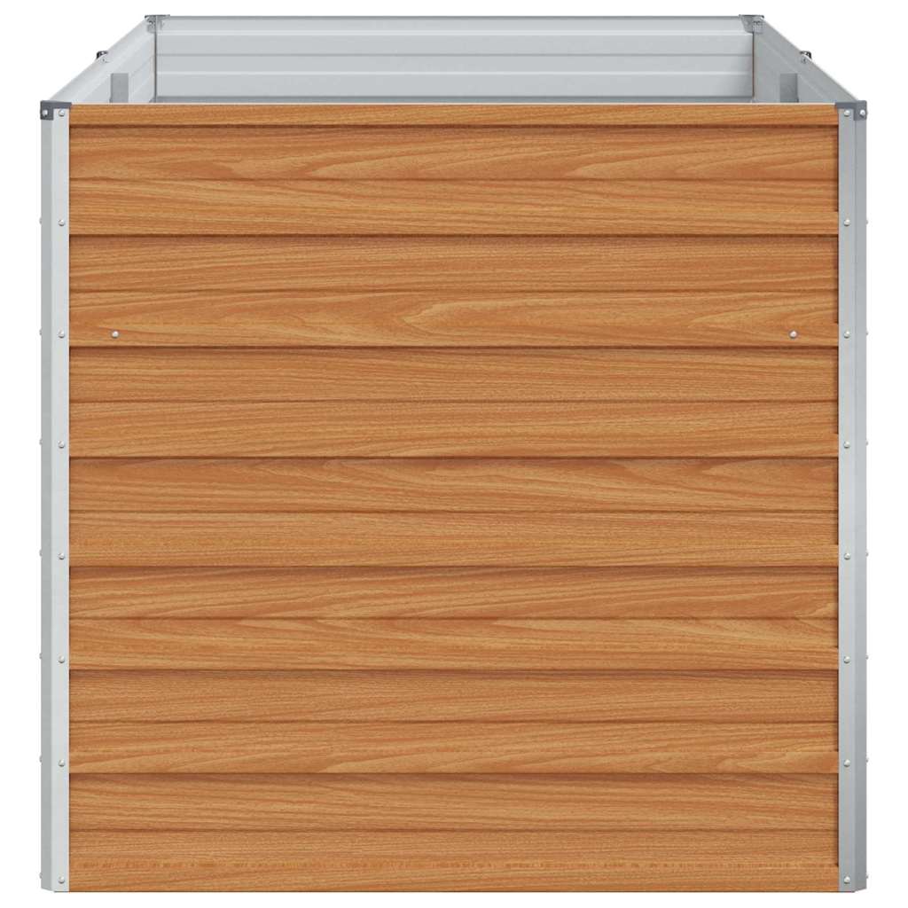 vidaXL Garden Raised Bed Light Brown 160 x 80 x 77 cm Galvanised Steel 6