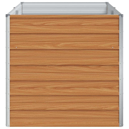 vidaXL Garden Raised Bed Light Brown 160 x 80 x 77 cm Galvanised Steel 6
