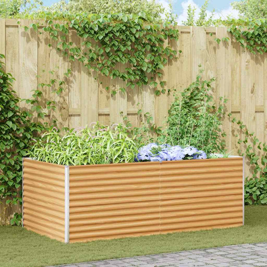 vidaXL Garden Raised Bed Light Brown 195 x 100 x 68 cm 1