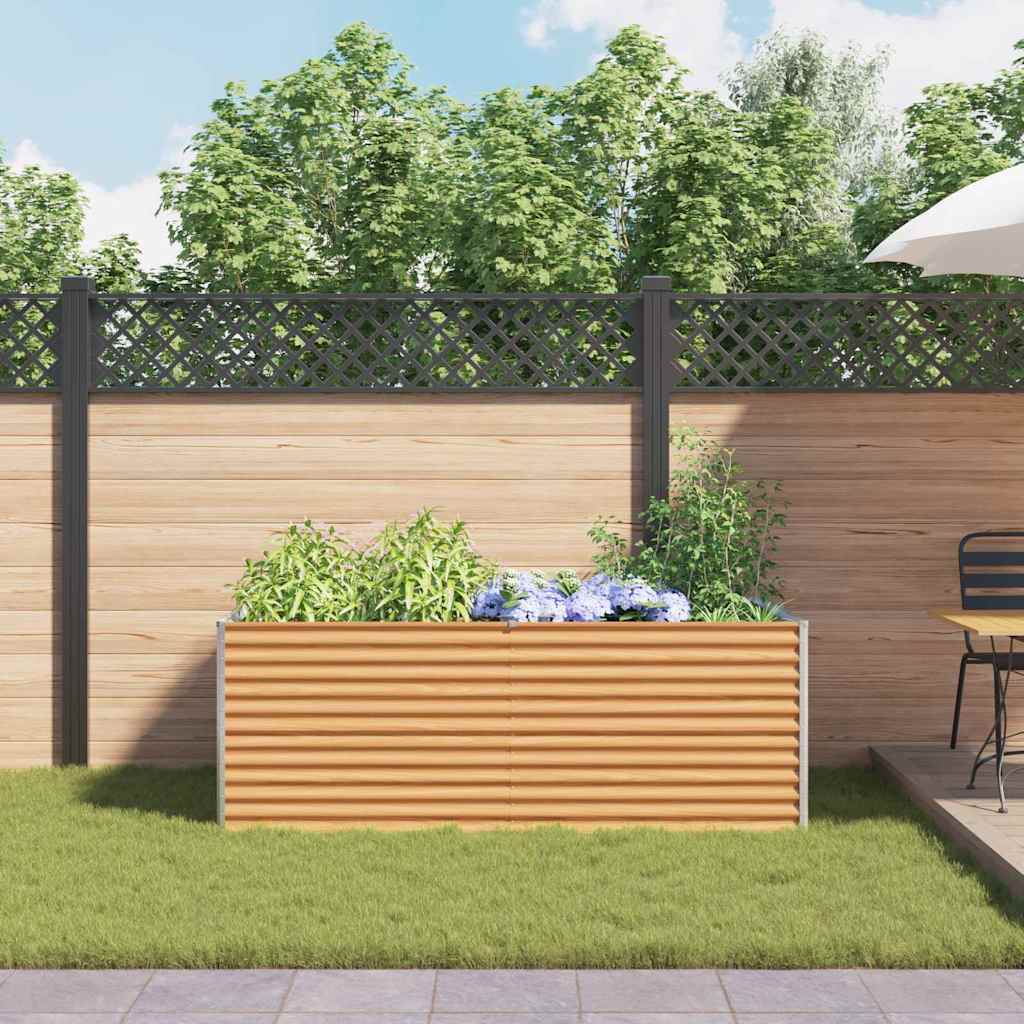 vidaXL Garden Raised Bed Light Brown 195 x 100 x 68 cm 4
