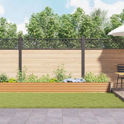 vidaXL Garden Raised Bed Light Brown 485 x 50 x 36 cm Galvanised Steel 4