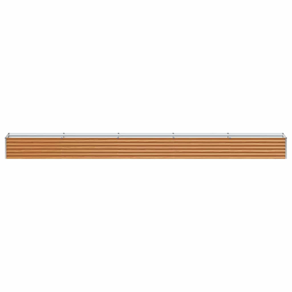 vidaXL Garden Raised Bed Light Brown 485 x 50 x 36 cm Galvanised Steel 5
